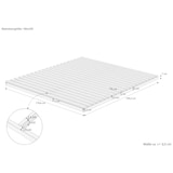 thumbnail of Niederflurbett metallfrei 180x200 Futon metallfreier Lattenrost, Fichte unbehandelt V-60.97-18 mit Matratze