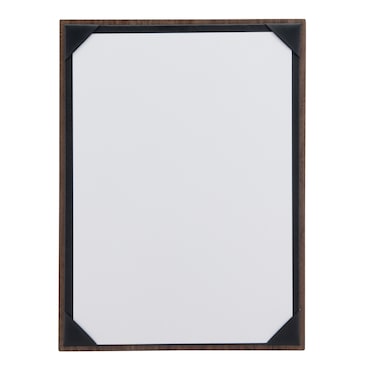 Securit® porte-menu gamme noyer - Panneau en bois avec coins en PU