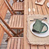 thumbnail of Lot de 2 chaises pliantes en bois d'eucalyptus - Oviala