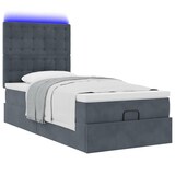 thumbnail of vidaXL Ottoman-Bett mit Matratzen & LEDs Dunkelgrau 80x200 cm Samt