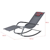 thumbnail of Helloshop26 - Espreguiçadeira com cadeira de balanço aço e tecido 147 x 63 x 89 cm cinza escuro 03_0006403