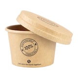 thumbnail of 100x BIO Dressingbecher mit Deckel aus Karton 80ml Ø62mm