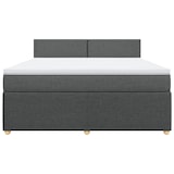 thumbnail of vidaXL Boxspringbett mit Matratze Dunkelgrau 180x200 cm Stoff