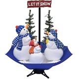 thumbnail of Weihnachtsbaum mit Schnee und Schirm-Fuß Blau 170 cm PVC