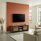 thumbnail of Meuble TV industriel 160 cm chene foncé Samira