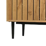 thumbnail of Merax Lowboard mit Tischplatte in Marmoroptik und Metallbeine, TV-Schrank stapelbar, TV-Board Länge verstellbar, Bis 200cm, Natur