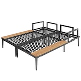 thumbnail of Merax Outdoor Patio Daybed, Double Lounge Bed, Doppelliege & Sonnenliege, wasserdichtes Sofabett mit Regalen, Grau