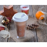 thumbnail of Doppelglas-Becher, 300 ml, 'Weihnachten', mit weißem Deckel