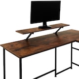 thumbnail of tectake Escritorio Melrose 140x130x76,5cm  Madera Industrial Oscura, Rústica