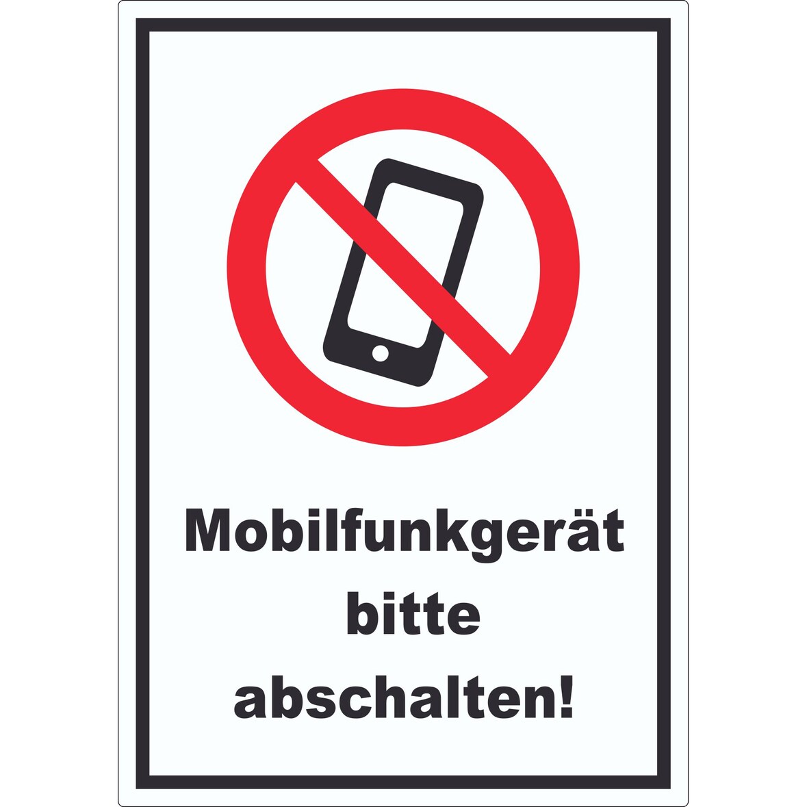 Smartphone Handy aus Mobilfunkgerät abschalten Aufkleber A6 (105x148mm)