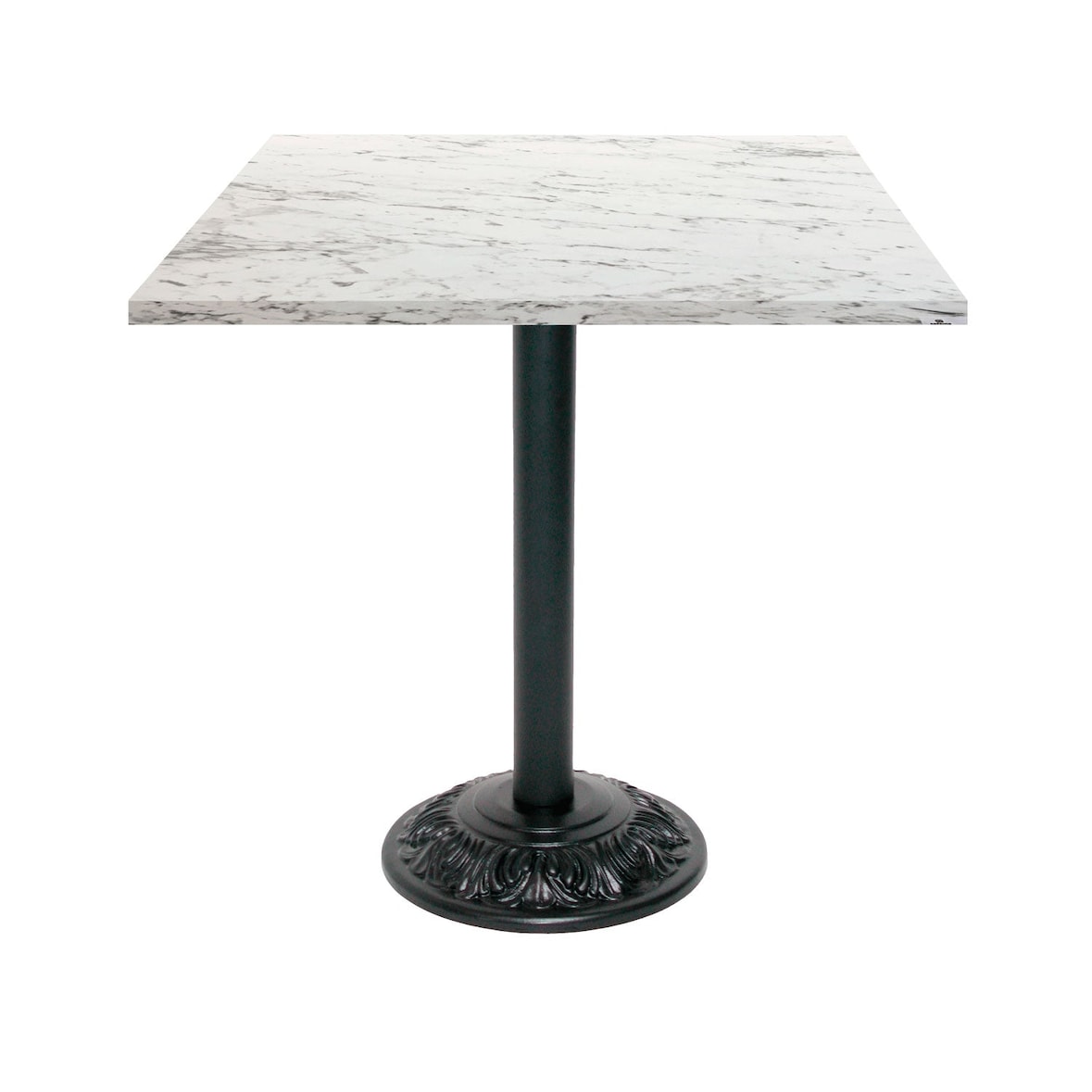 Restootab - Mesa estilo bistró 70x70cm calacatta