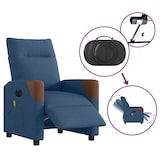 thumbnail of vidaXL Massagesessel Elektrisch Blau Stoff