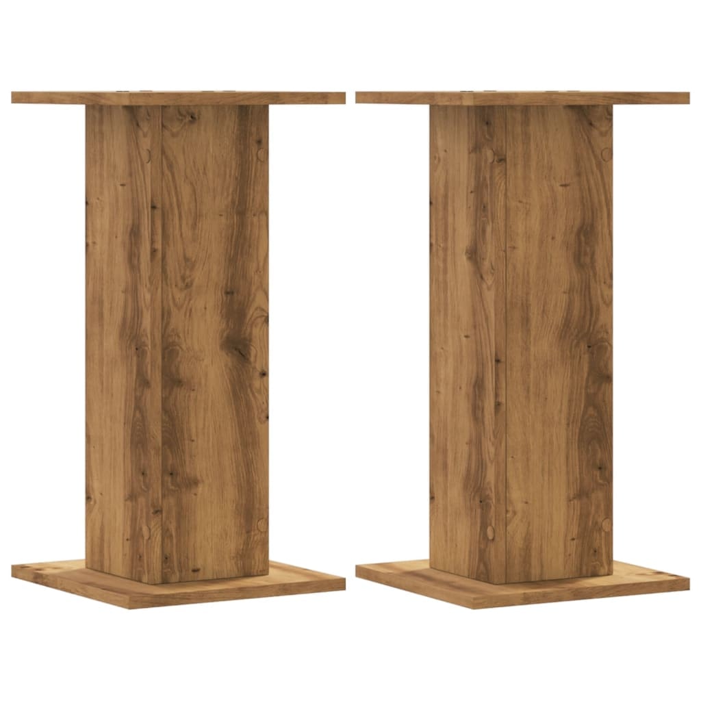 Helloshop26 - Pflanzenständer Blumenmöbel 2er-Set handgefertigt Holzwerkstoff braun 02_0045289
