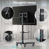 thumbnail of ONKRON Soporte TV Ruedas para Pantallas de 23" - 60" hasta 40 kg VESA 400x400 - Soporte TV Pie Television Universal / Soporte TV Suelo Negro TS1137-B