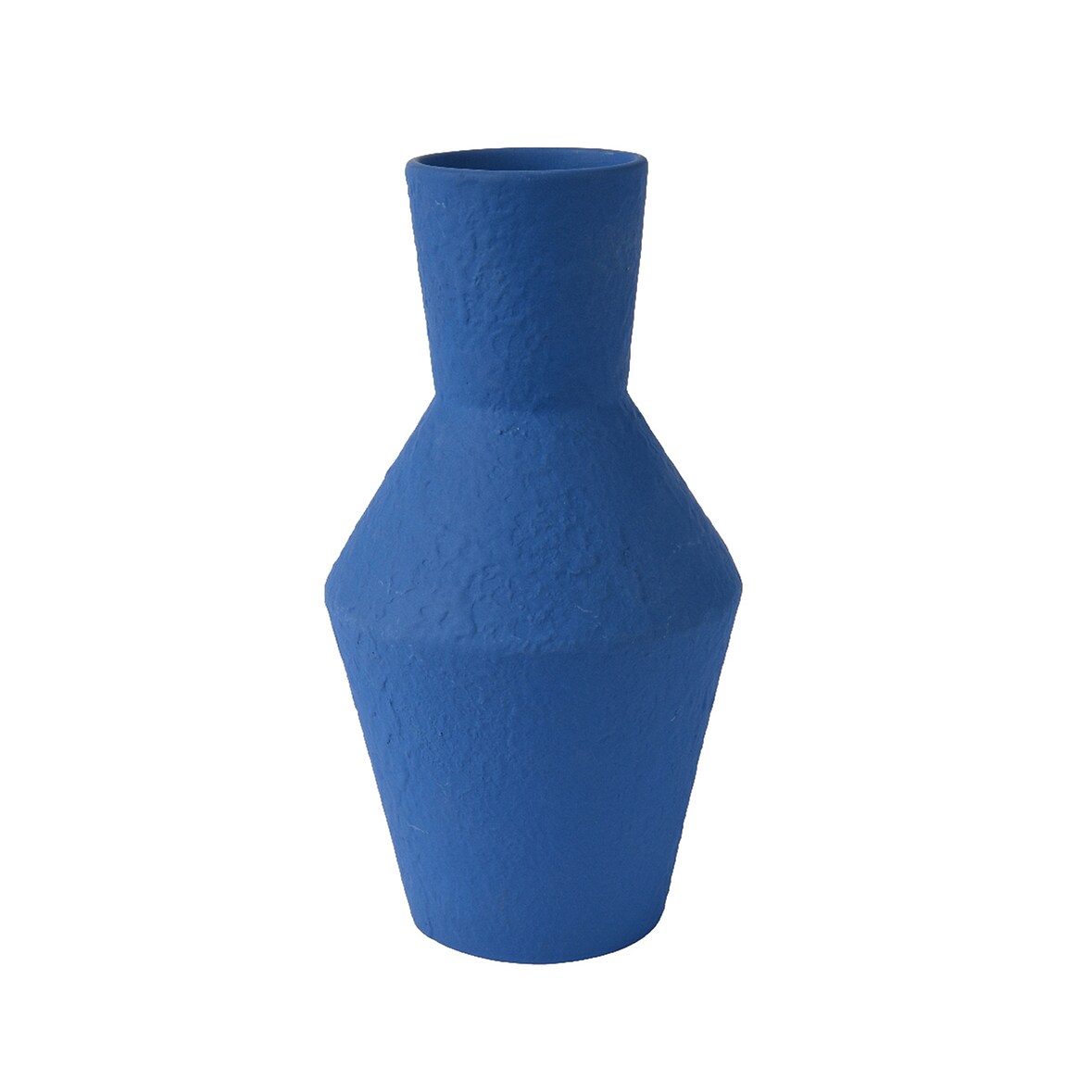 Vase Terrakotta 11x21cm Deko Blumenvase blau handgemacht - Stabile Tischvase - Wohnzimmer Deko - Keramikvase Modern Rund - Tulpenvase - Flower Vases