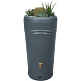 thumbnail of Azura decoratieve regenwatertank van gerecycled kunststof in grafietgrijs, inhoud 230 l, incl. plantenbak