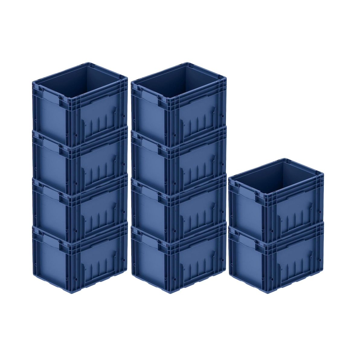 PROREGAL 10x VDA KLT Kleinladungsträger mit Verbundboden | HxBxT 28x30x40cm | 22 Liter | KLT, Transportbox, Transportbehälter