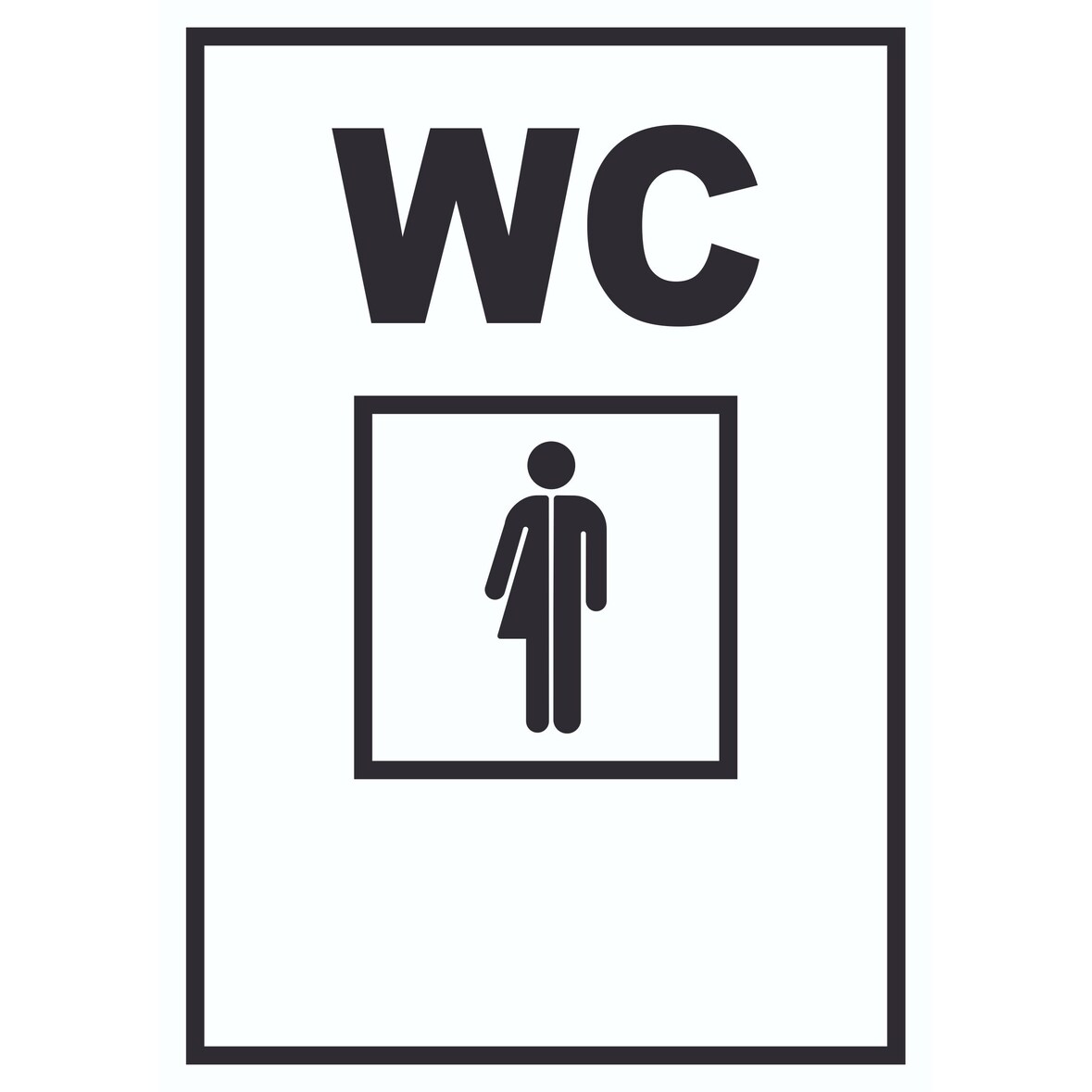 WC Mann und Frau Transgender Schild A0 (841x1189mm)