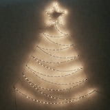 thumbnail of LED Tannenbaum Metallbaum beleuchtet Wanddeko Weihnachtsdeko 1,5m für Außen