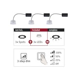 thumbnail of Paulmann Spot encastré modulaire LED 3-Step-Dim Choose Coin Kit de 3   rond 50mm  Coin 3x6W 3x470lm 230V gradable 2700K Satiné 92473