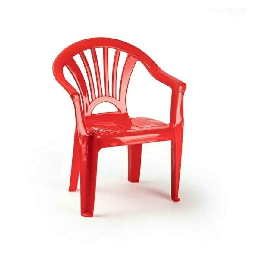 Silla de plástico pequeña color rojo