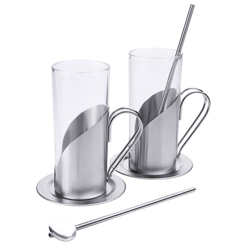 Citroen Thee / Latte Glas Set