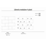 thumbnail of SARMOG LIBRERIA MODULARE H150 L150 KIT in truciolare nobilitato color cemento e ossido bianco