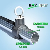 thumbnail of RAY BOT Gazebo pieghevole 3x4.5 rosso Exa 45mm alluminio senza laterali PVC 350g