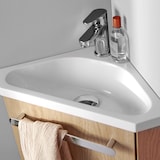 thumbnail of Meuble lave-mains SKINO Décor chêne vasque blanche