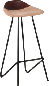 thumbnail of Barhocker MUKE 2er Set Hellbraun Echtleder  | Barstühle Küchenhocker Thekenhocker für Küche Hausbar