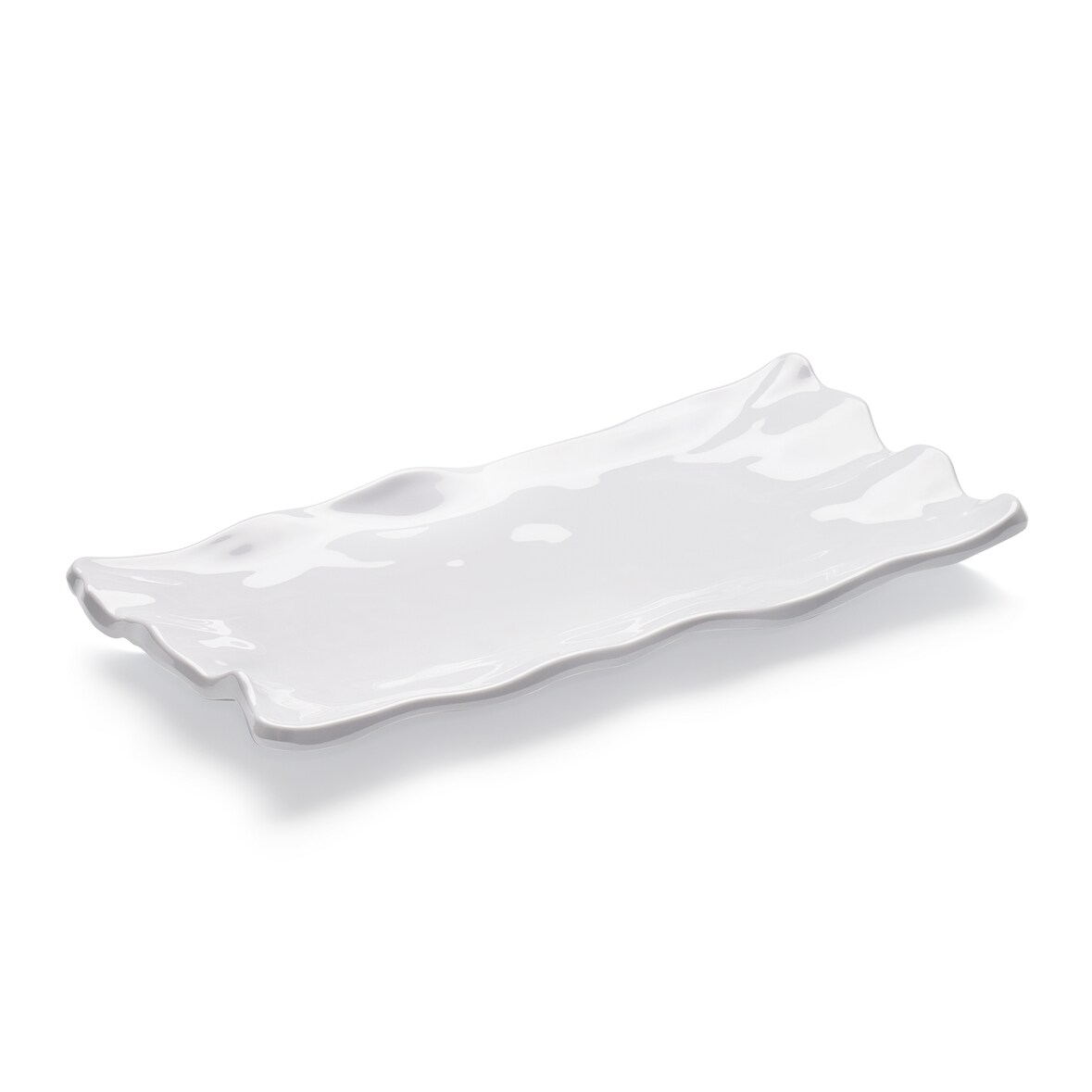 Q Squared - Ruffle Square Fischteller, flach, 35,5 x 17,5 cm, Melamin