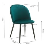 thumbnail of METRO PROFESSIONAL Chaise de restaurant rembourrée EVA II lot de 2, acier/polyester, vert/noir