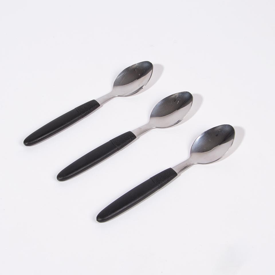 Set di 3 cucchiai da dessert ACERO nero