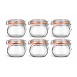 thumbnail of Set van 6 Bolvormige Glazen Weckpotjes 450 ml