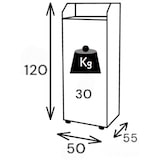 thumbnail of Meuble poubelle professionnel en bois marron pour snack et restauration rapide
