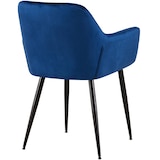 thumbnail of Silla de salón Emia en terciopelo Terciopelo/Azul