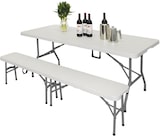 thumbnail of Mesa plegable rectangular Bolero, blanca, 183 cm