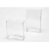 thumbnail of Vase rectangle déco 24 cm -  Transparent / Cristal Rectangulaire Verre Lou De Castellane 22.00x10.00 cm