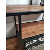 thumbnail of Bücherregal Stand Regal Bücherbord 100 x 193 x 36 cm Metall schwarz Holzböden massiv