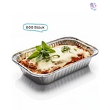 thumbnail of Alu-Schale, Menüschale, 900ml, ungeteilt, rechteckig, 800 Stk, 22,2 x 15,8 x 3,8 cm