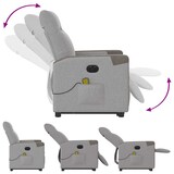 thumbnail of vidaXL Massagesessel mit Aufstehhilfe Elektrisch Wolkengrau Stoff