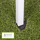 thumbnail of Cenador plegable y ajustable en altura 300x300x240/250 cm blanco Aktive