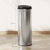 thumbnail of Sensor-Mülleimer Edelstahl silber 30,5x30,5x85 cm, 50 L, Soft-Close