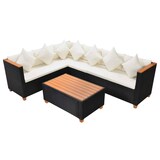 thumbnail of vidaXL 4-tlg. Garten-Lounge-Set mit Auflagen Poly Rattan Schwarz