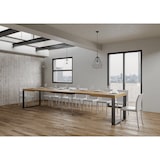 thumbnail of Itamoby Tavolo da Pranzo Tecno Allungabile 90x180 Allungato 440 in Nobilitato e Ferro Quercia Naurale