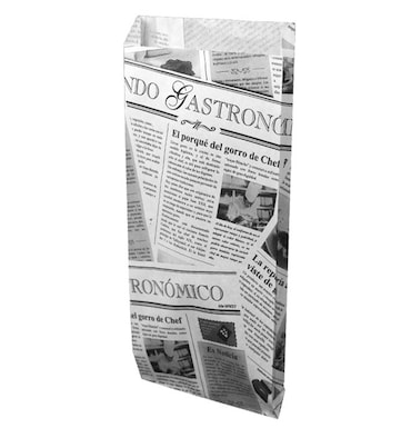 MONOUSO - Bolsa de Papel para Bocadillo Times 12+2x26cm (2.000 Uds)