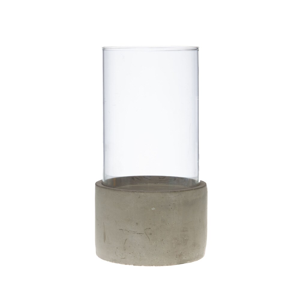 Windlicht Stein Röhre klein - Transparent Rund Peirre Amadeus 11.5x11.5 cm