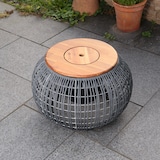 thumbnail of Beistelltisch Gartentisch mit Deckel und Behälter Gartenmöbel H: 37cm grau