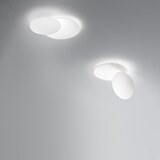 thumbnail of DRUM LED-Deckenleuchte aus mattweißem Metall 33W Perenz