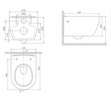 thumbnail of Keramik Hänge WC mit Taharet Bidet Weiß Toilette mit WC-Sitz Soft-Close Dusch-WC